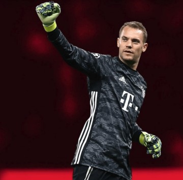 诺伊尔迎欧冠百胜，胜场数跻身历史第四